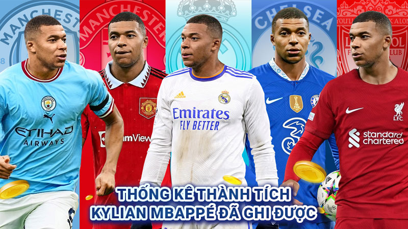 Thống kê thành tích Kylian Mbappé đã ghi được